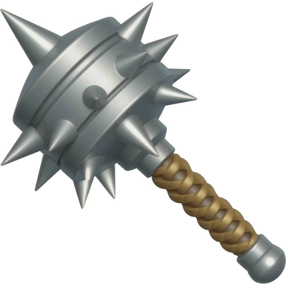 Spiked mace free usable anywhere in emoji format emoji