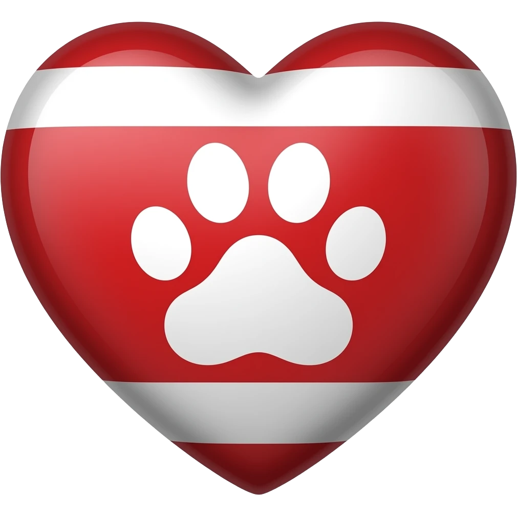 paw print heart flag emoji