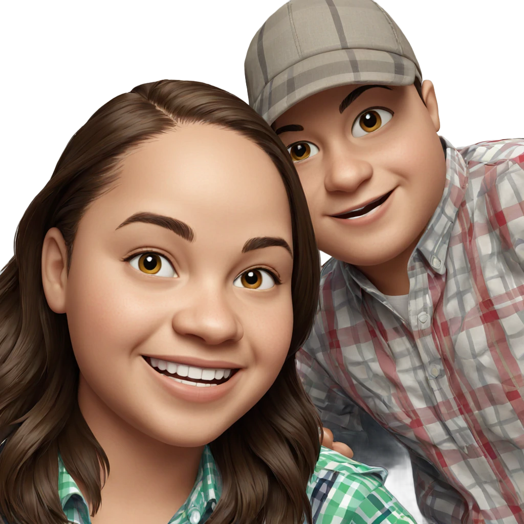 smiling boy in plaid shirt emoji