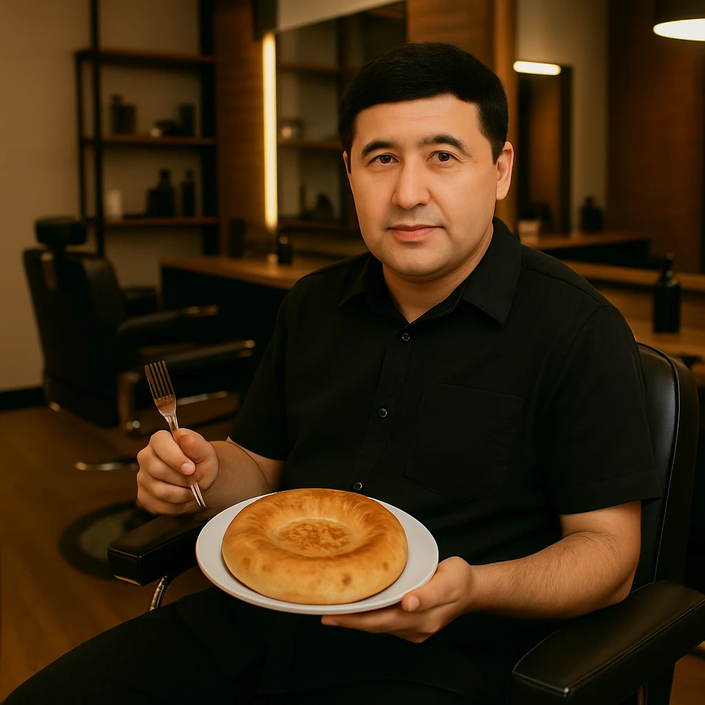 birinchidagi odamni yuziga 2 rasmdagi odamga uzidak qilib chizib bergin xuddu shunday non yen utirganini emoji