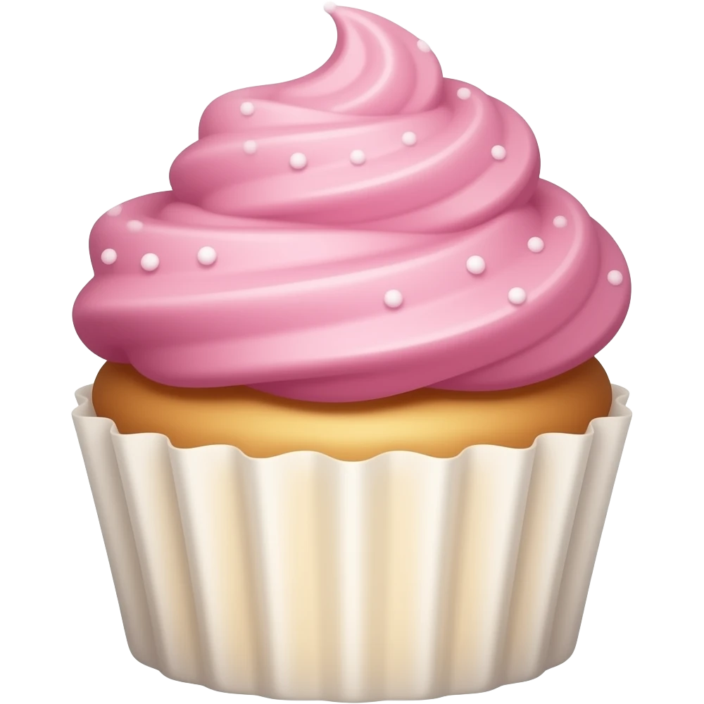 Cupcake with pink icing emoji