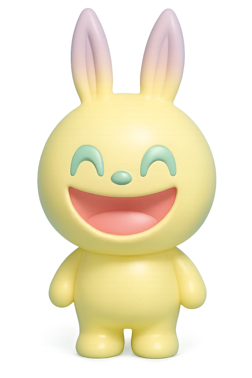 Labubu toy as an emoji, shiny and collectible, vinyl figure style emoji