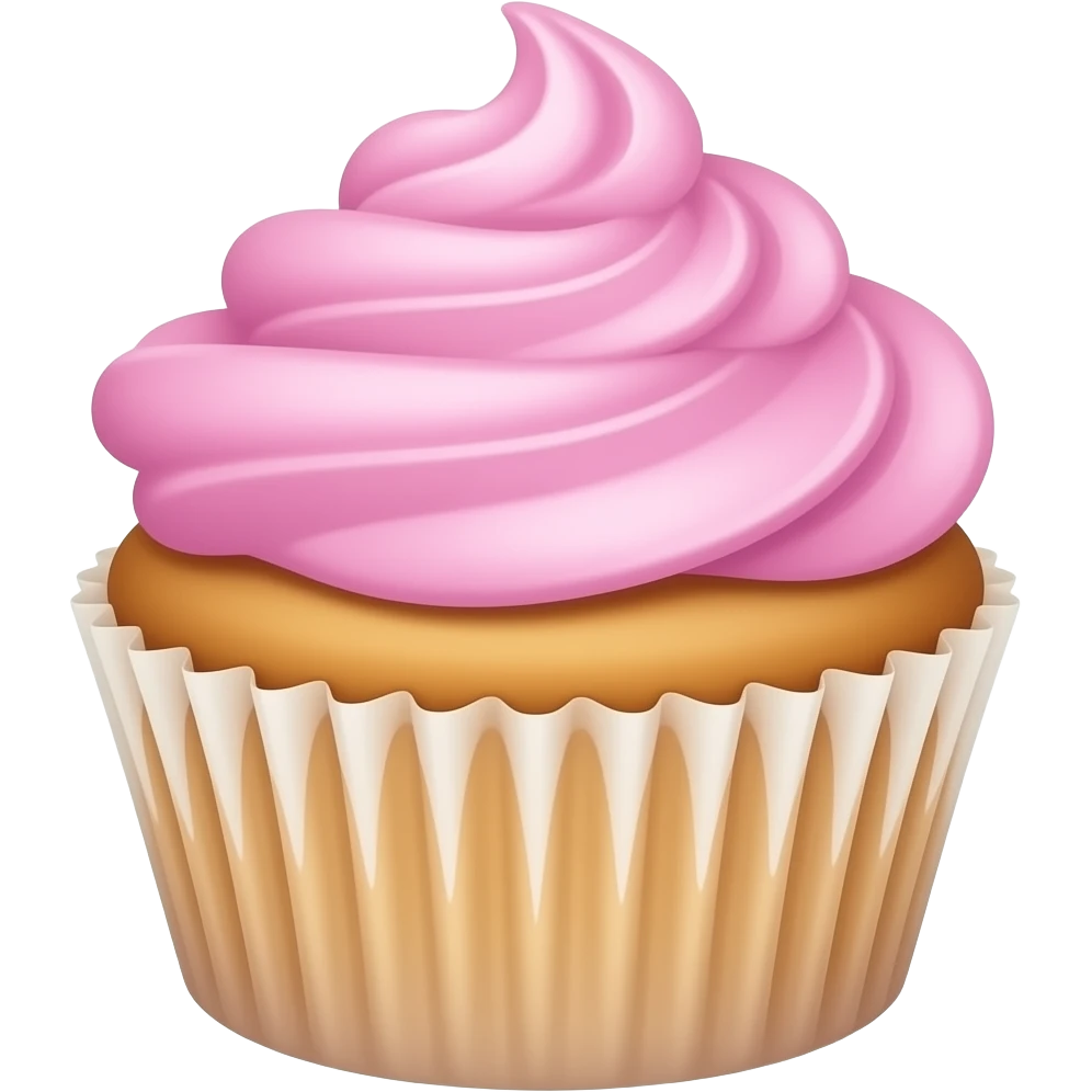 Cupcake with pink icing emoji