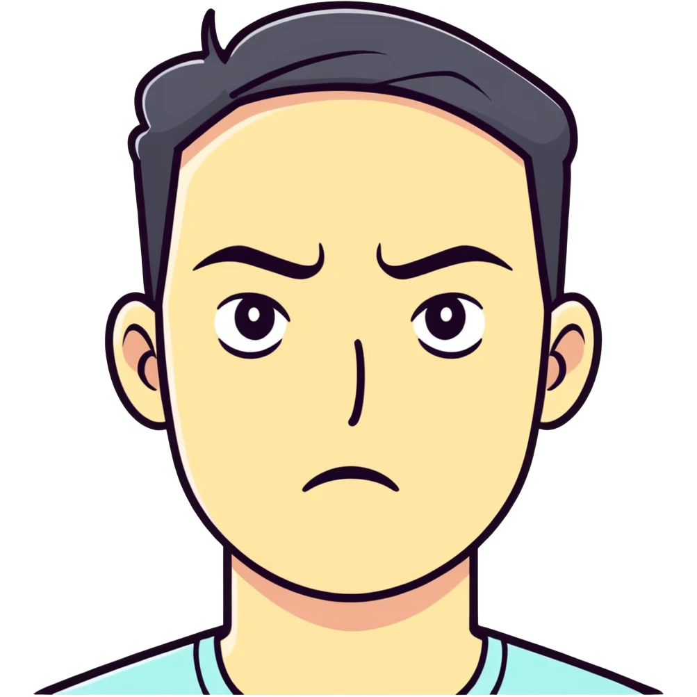 Person with one eyebrow raised looking confused  emoji