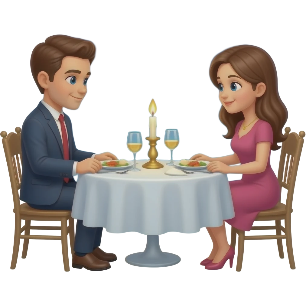 Romantic dinner night emoji