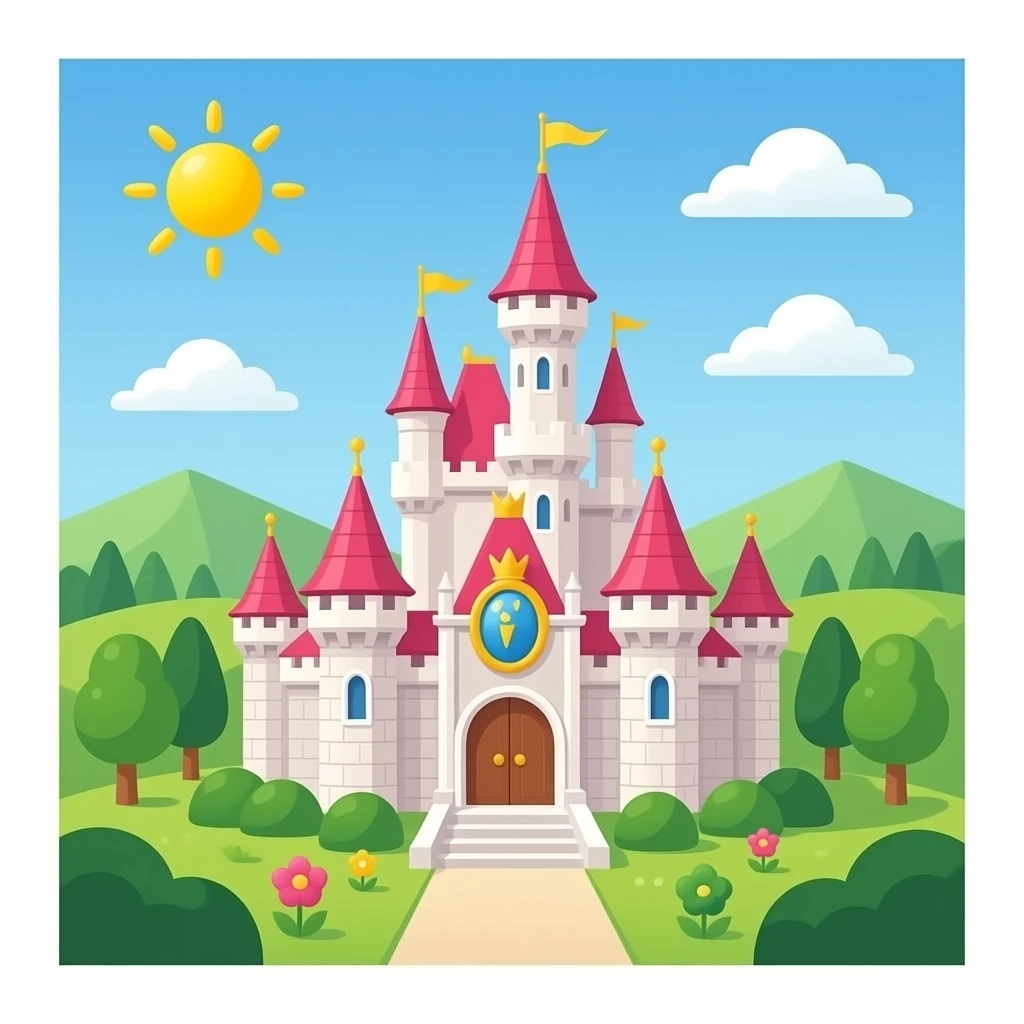 Princess Peach's Castle (from Mario 64) emoji
