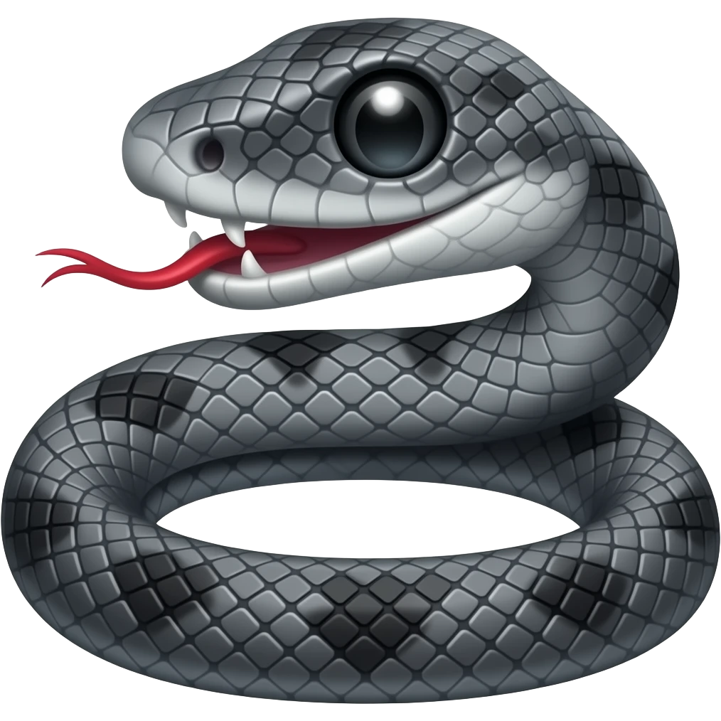 Dangerous snake emoji black color emoji