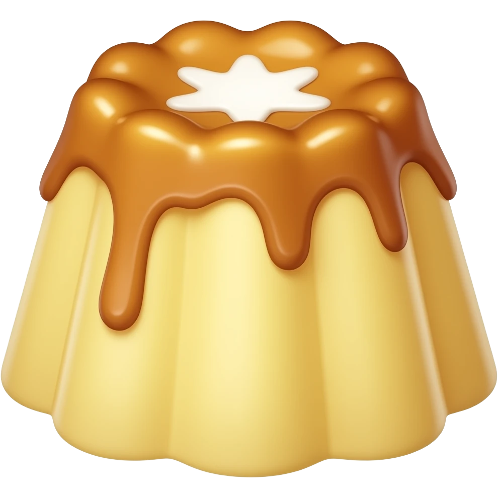 pudding with white stroke emoji