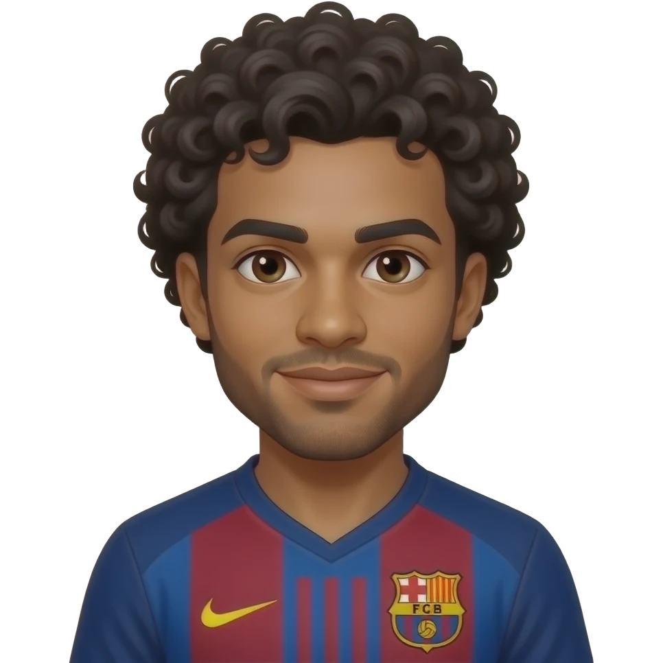 Lamine Yamal skin is darker his hair is in the popular teen boy way he has no beardSpanish and Moroccan plays for Barcelona has black/ brown curly hair emoji