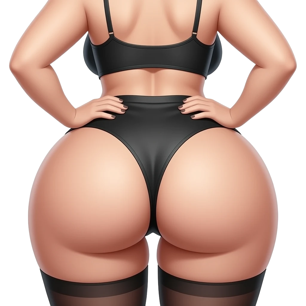 Pretty Sexy big booty  pussy showing and boobs  looking back emoji