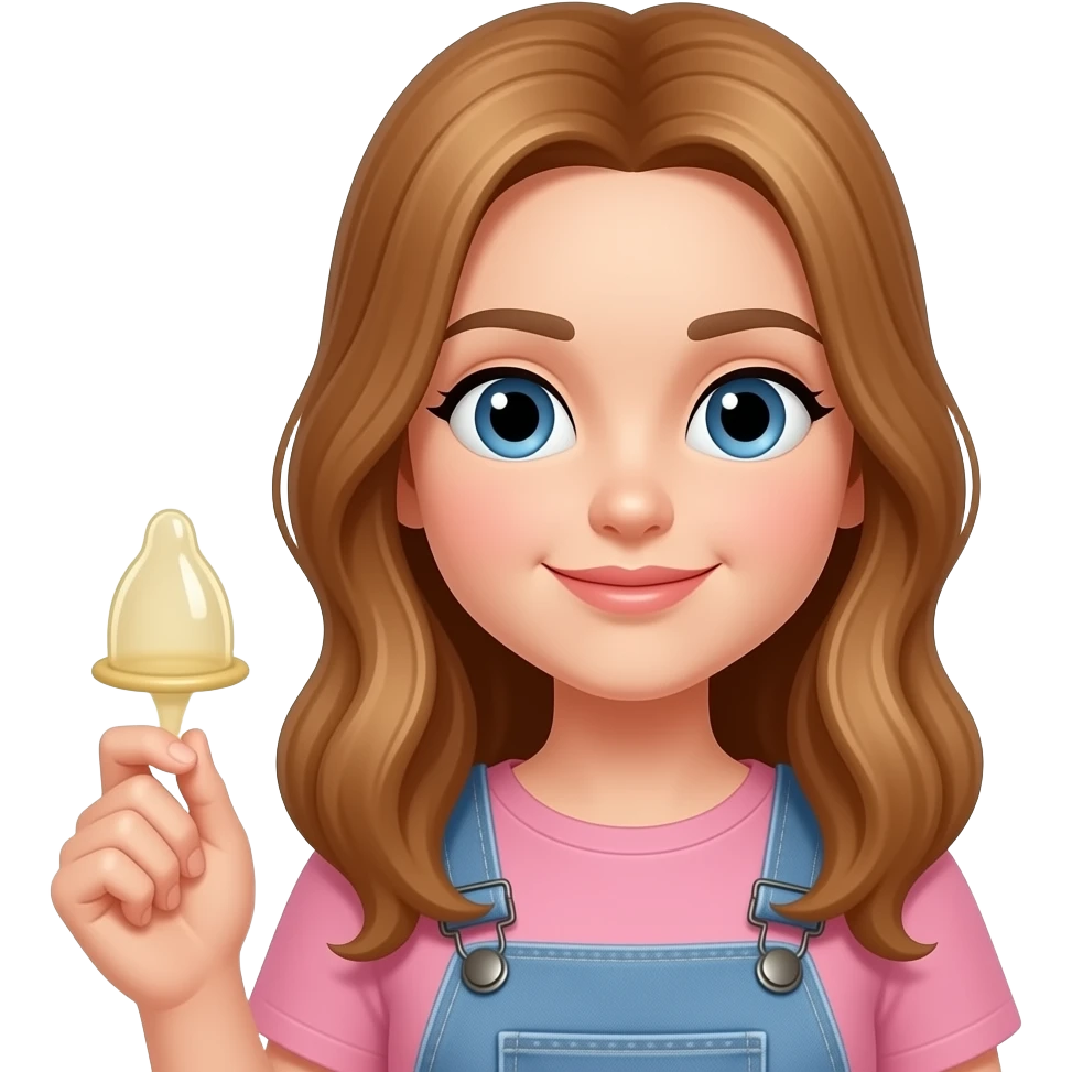 Девочка с презервативом в руке emoji