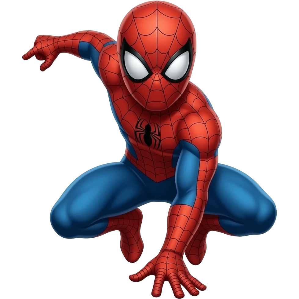Spiderman whole body in movement emoji