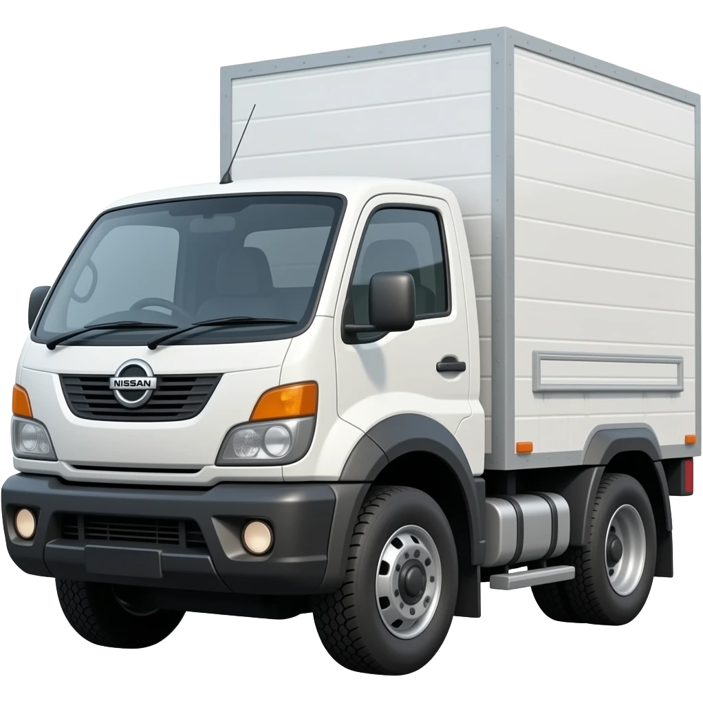 Una camioneta Nissan np300 blanca con una caja blanca y que abajo adelante sea negro emoji