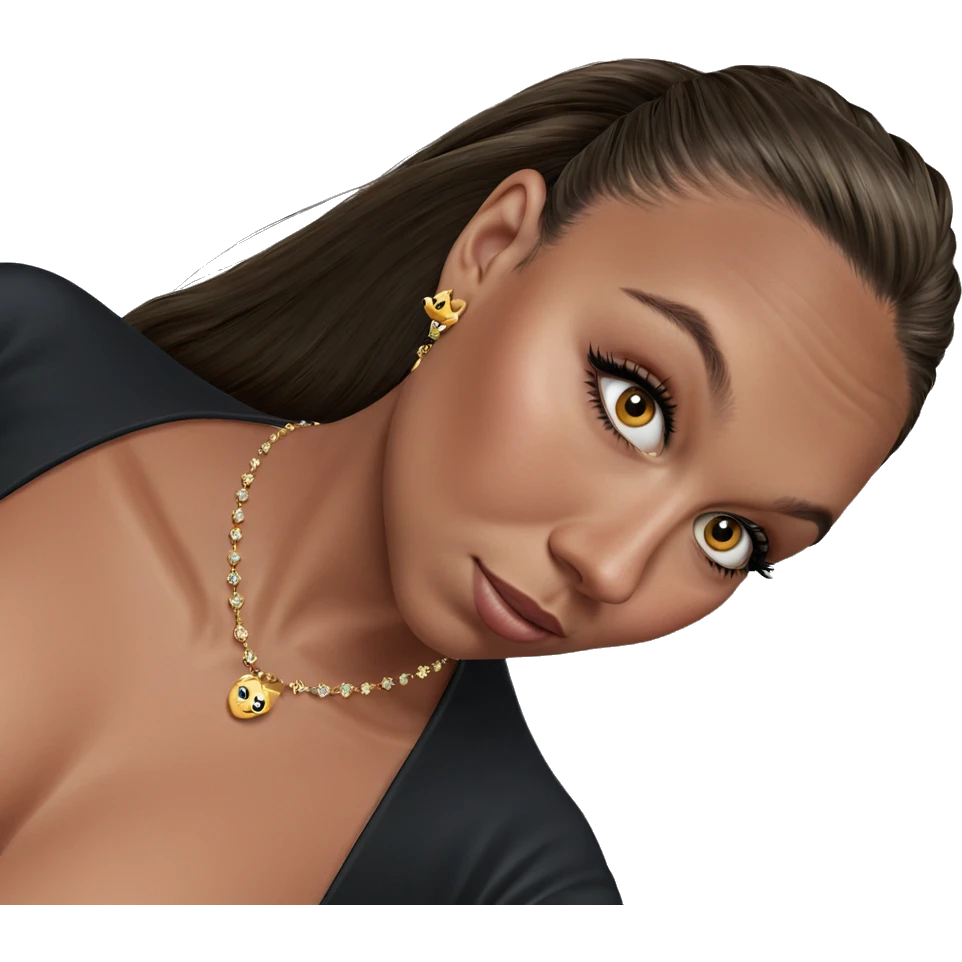 girl with jewelry and earrings emoji