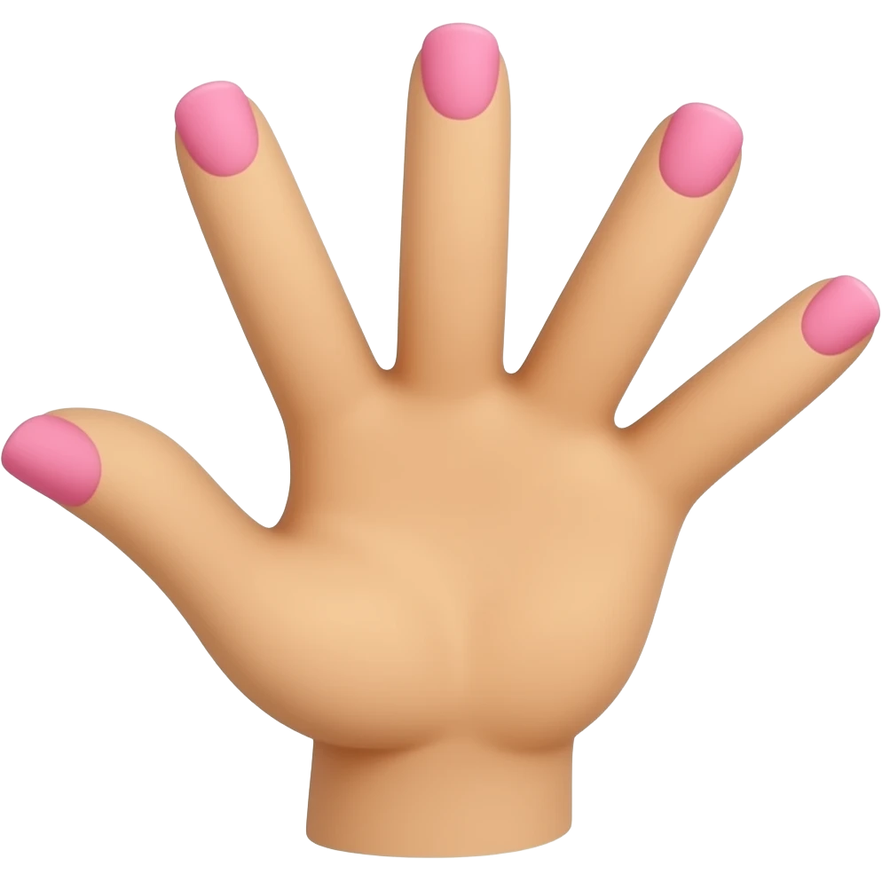 make a yolo hand (the one that looks like your making a phone) with pink nails emoji