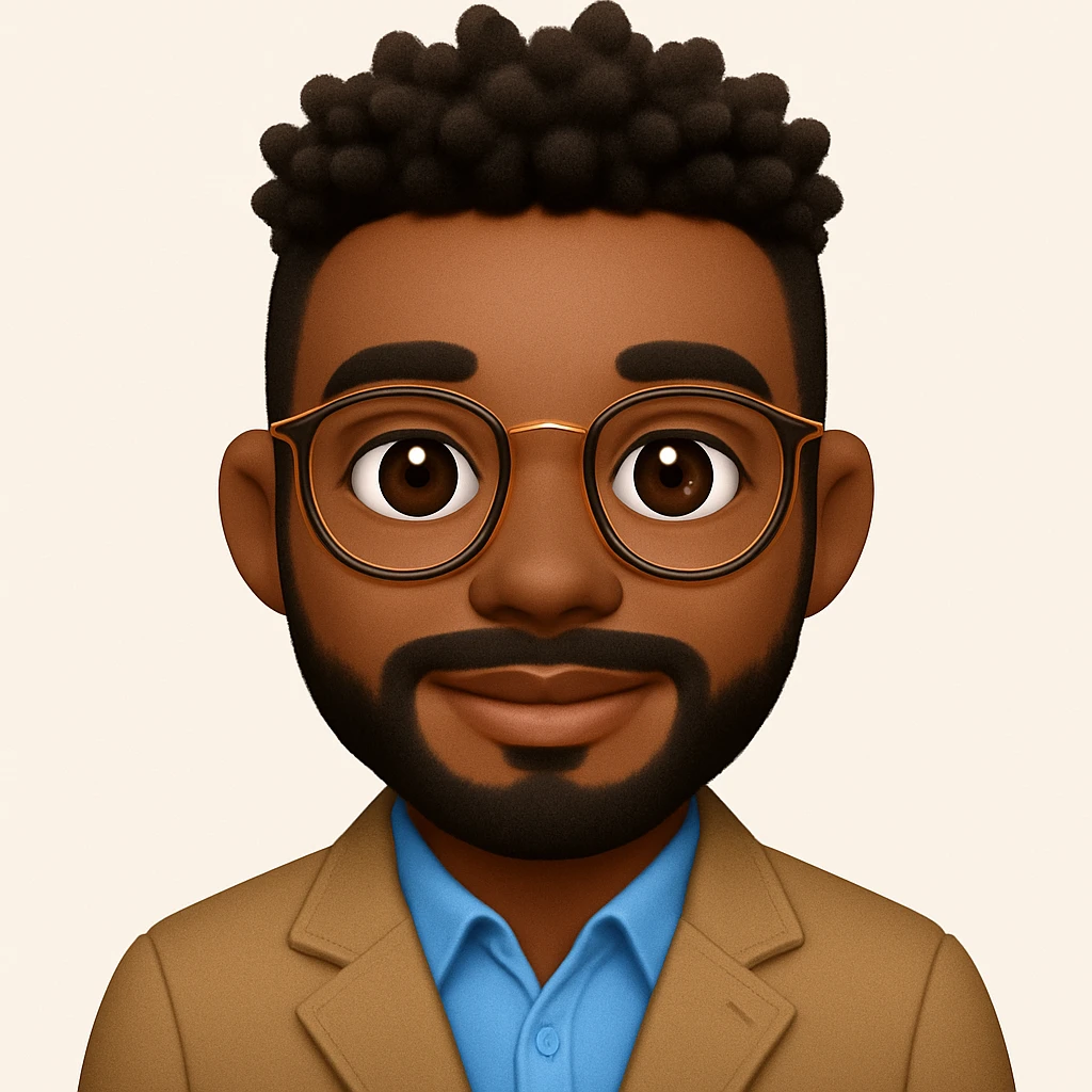 turn the second man in emoji style of the 1st image, match the facial features and clothes  emoji