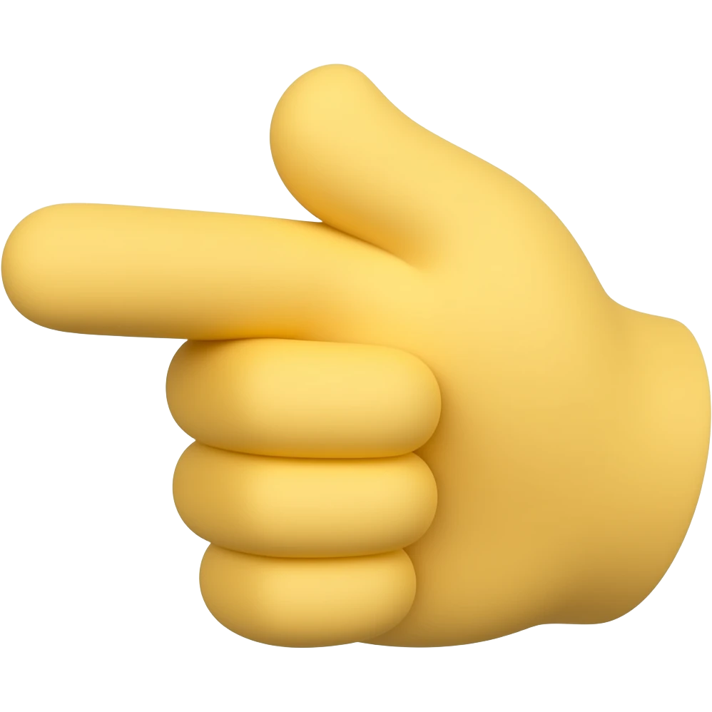 mano apuntando AMARILLA emoji