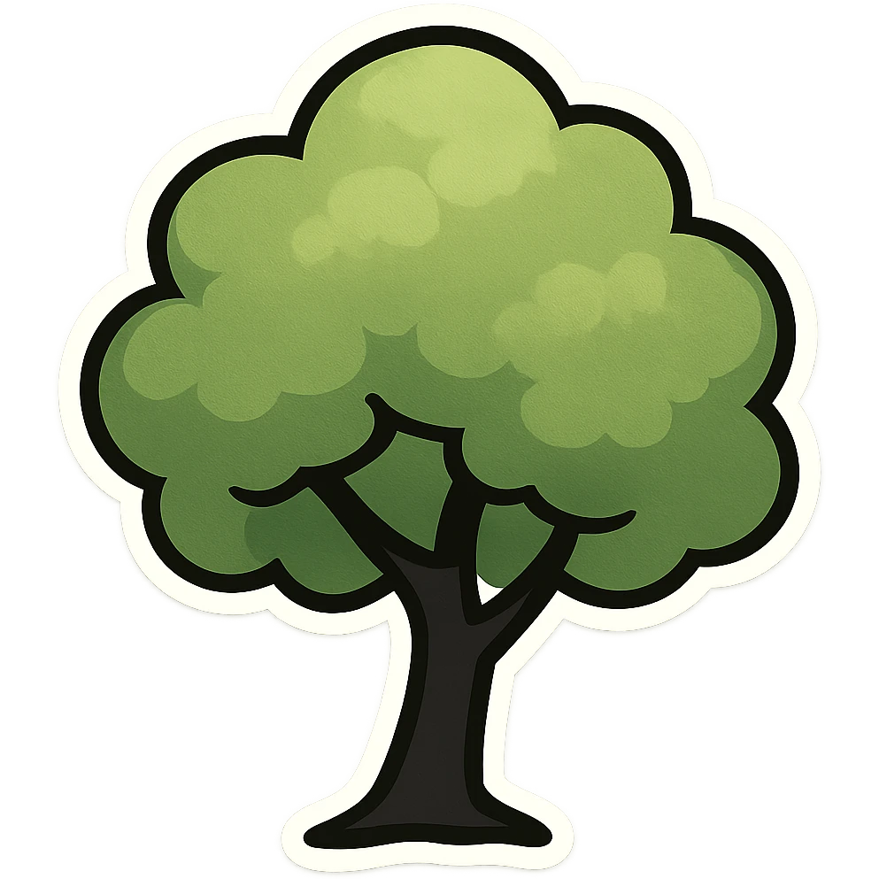 simple black tree emoji