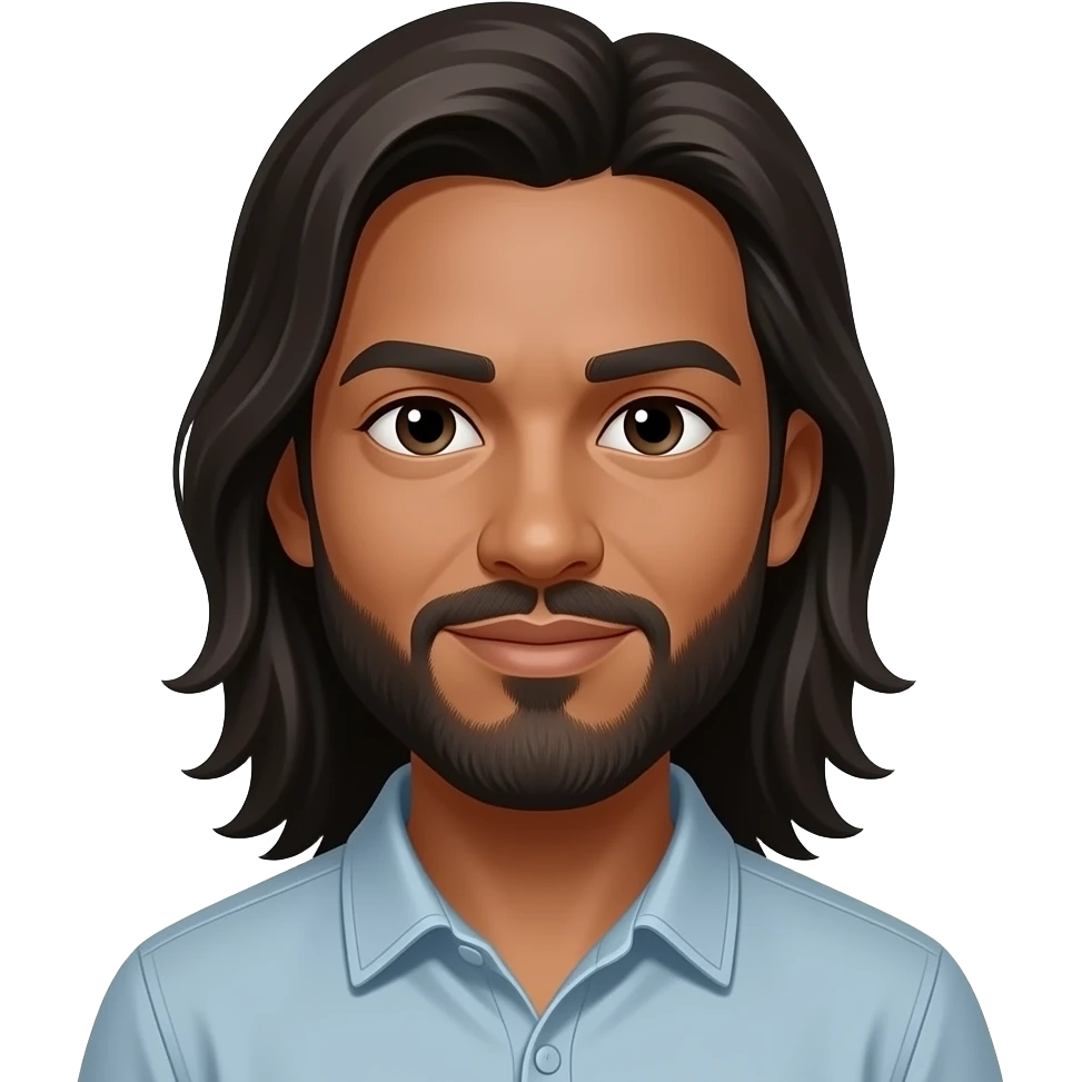 Make my skin darker and my beard longer emoji