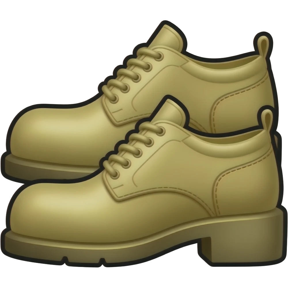 thick black outline, bright man's shoes emoji, thick black outline, simple cartoon emoji