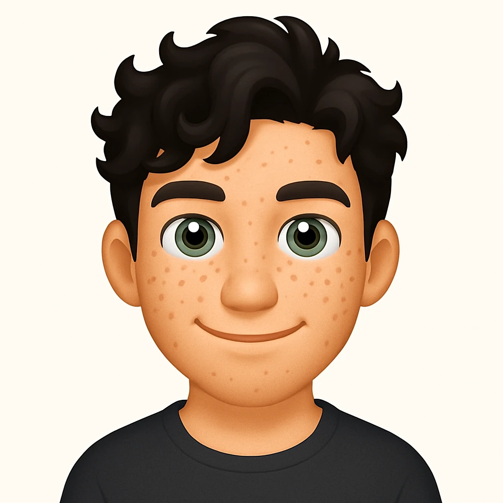 turn the second man in emoji style of the 1st image, match the facial features and clothes  emoji