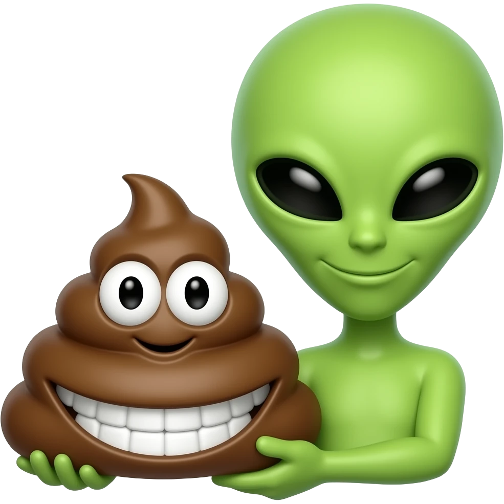 외계인+똥 emoji