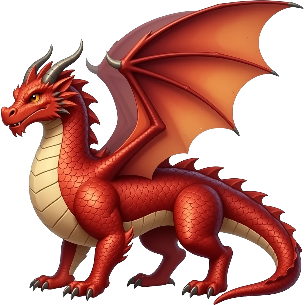 Dragón rojo epico emoji
