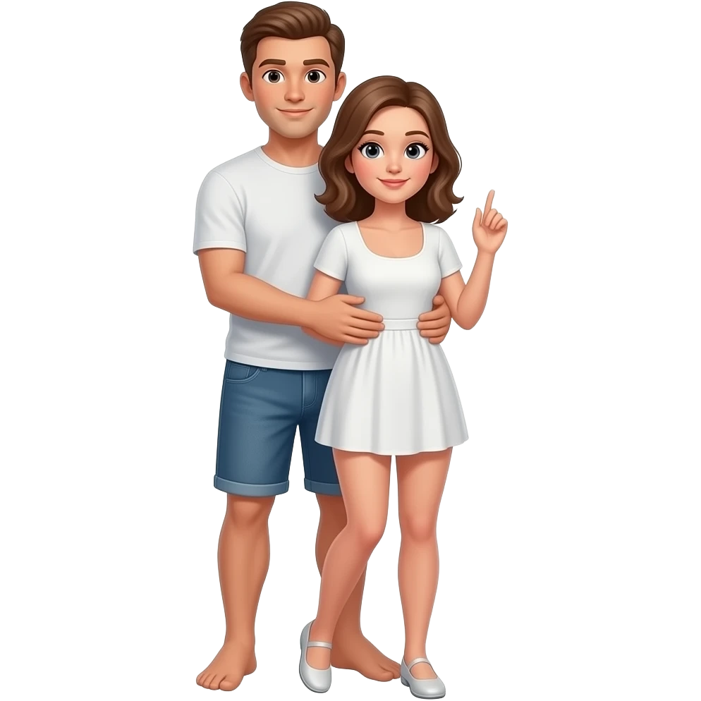 staande sexpostie, man achter vrouw, allebei gekleed emoji