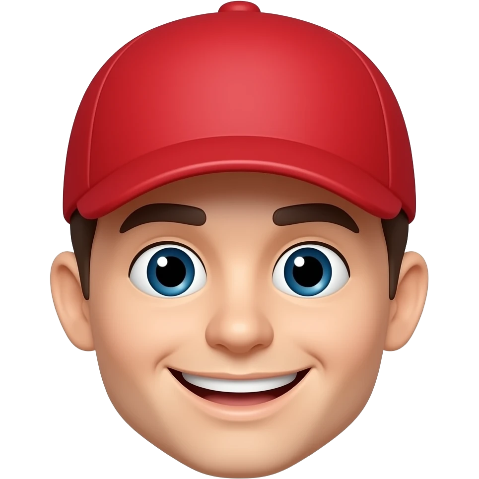 Add a red cap to this emoji emoji