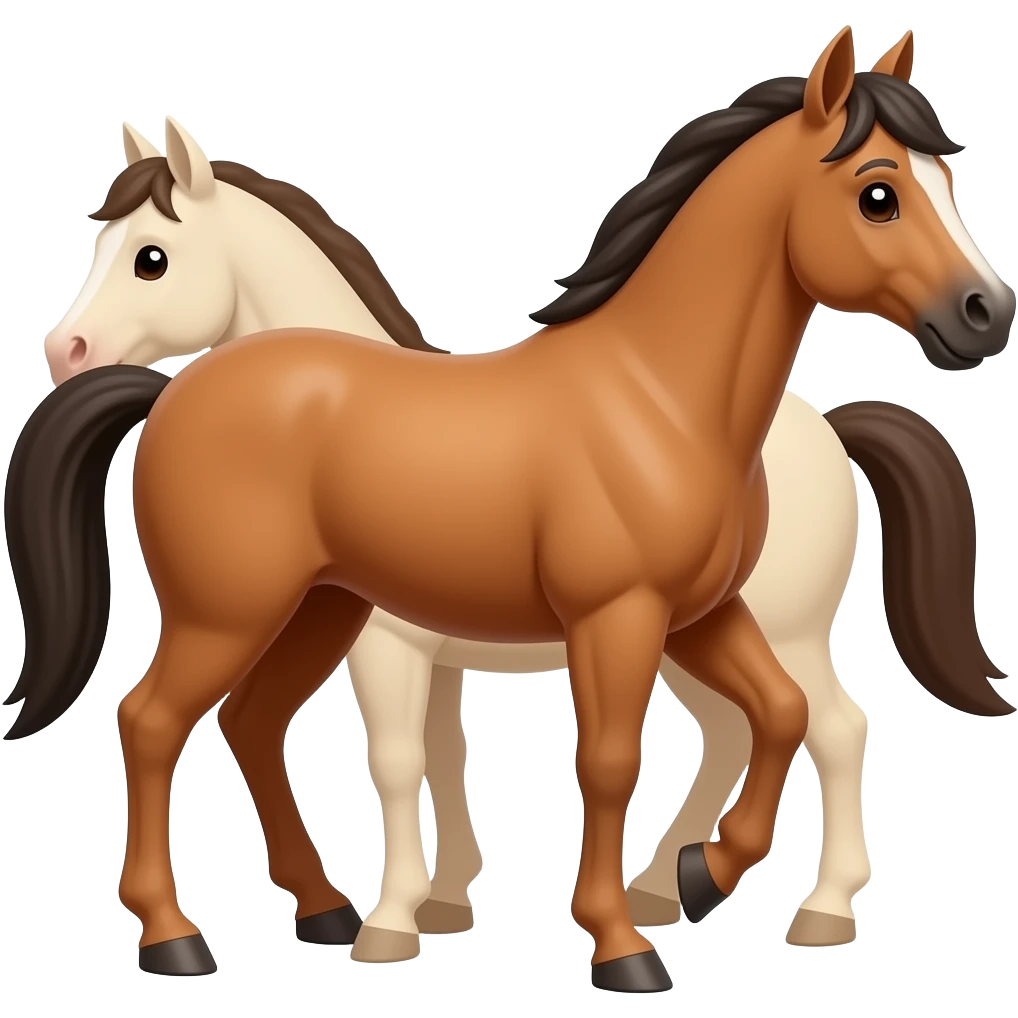 Cartoon 2d horse emoji