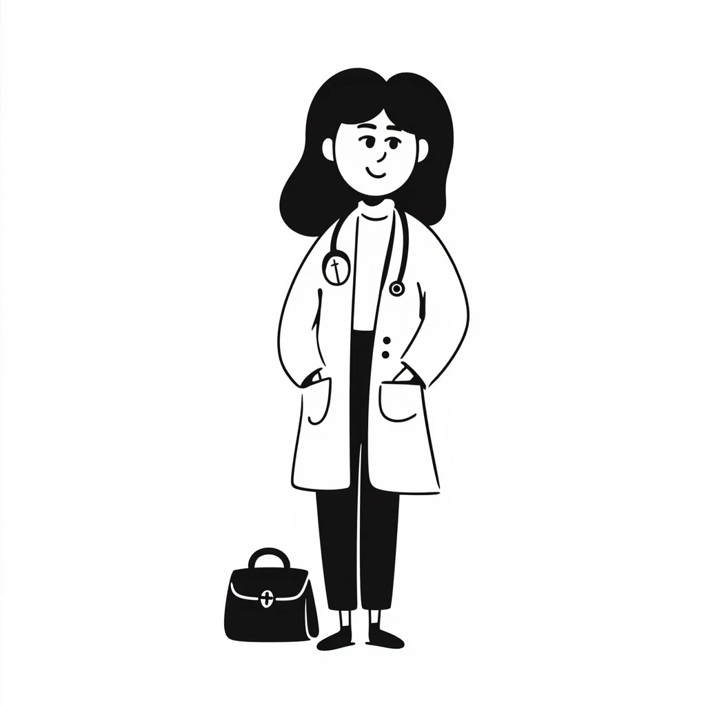 A beautiful woman doctor emoji