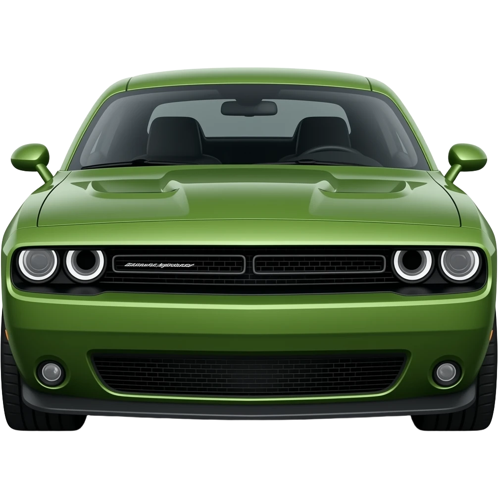 Dodge challenger olive green emoji