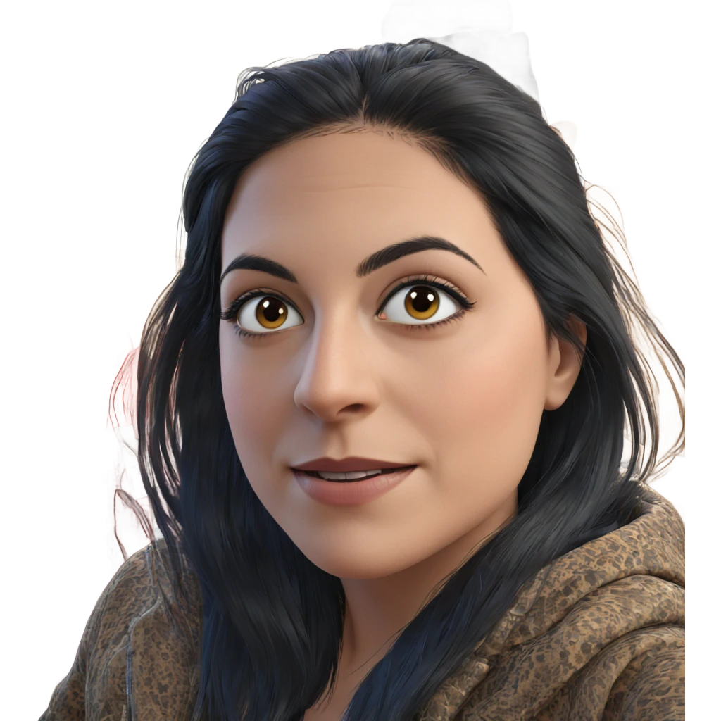 portrait of a girl with black hair emoji