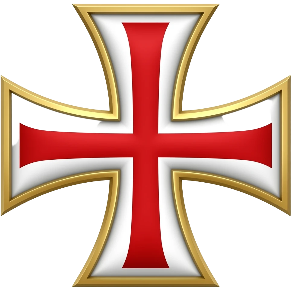 Red Knights Templar cross emoji