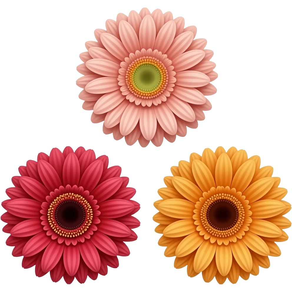 Three gerberas emoji