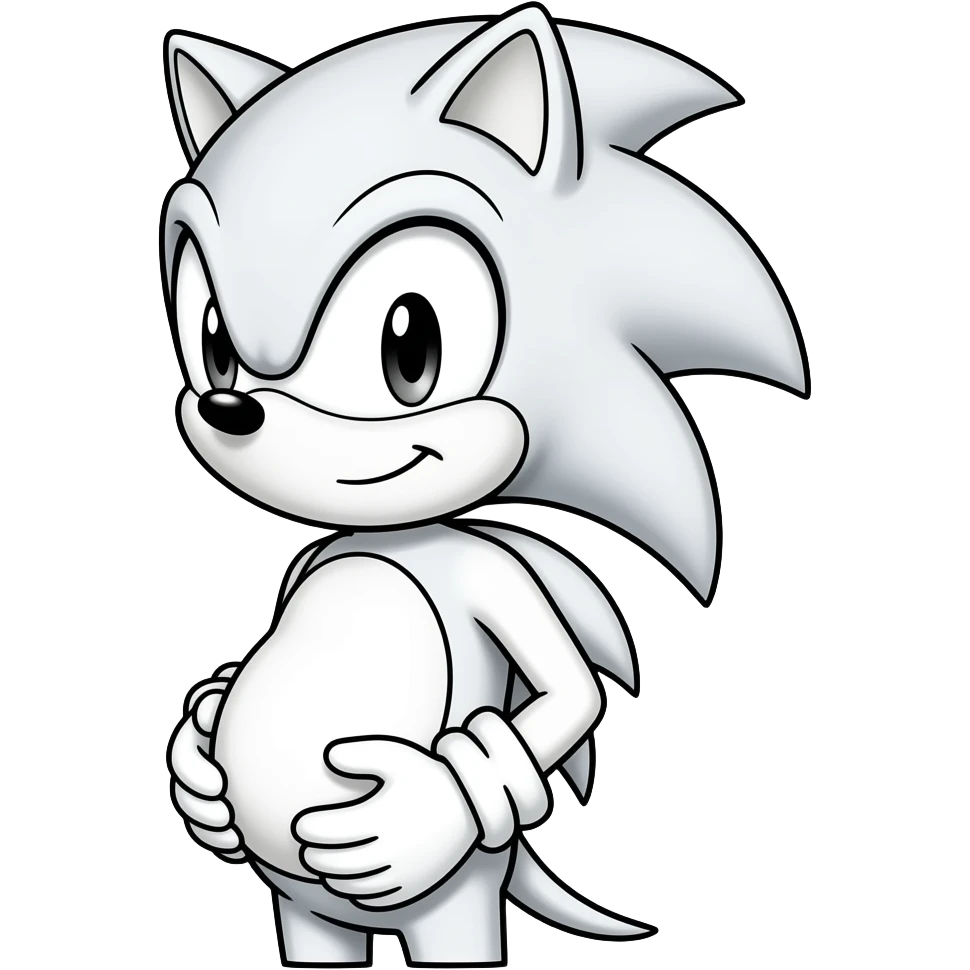 sonic pregnant para colorir emoji