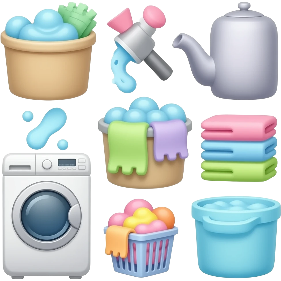 prendas de tintoreria en tonos pasteles emoji