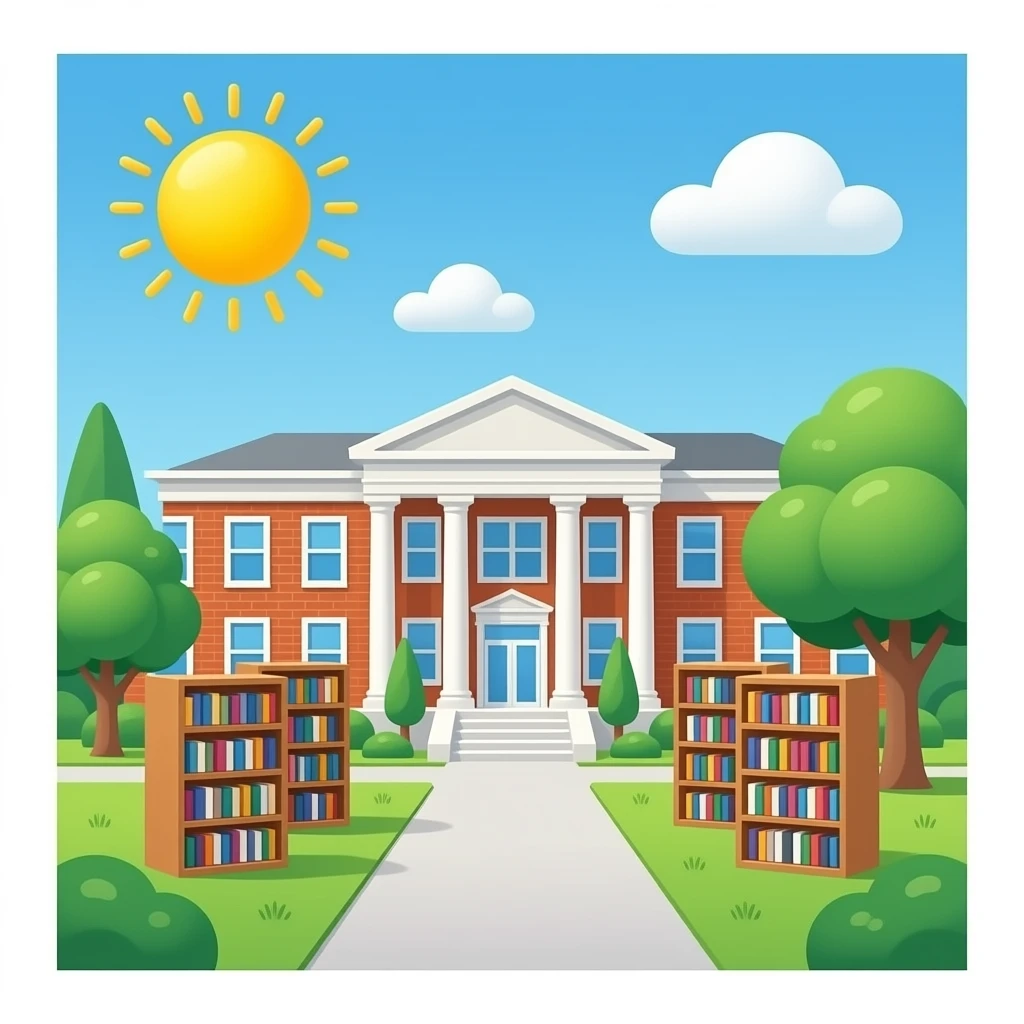 Building: Build me a library and a dental school emoji