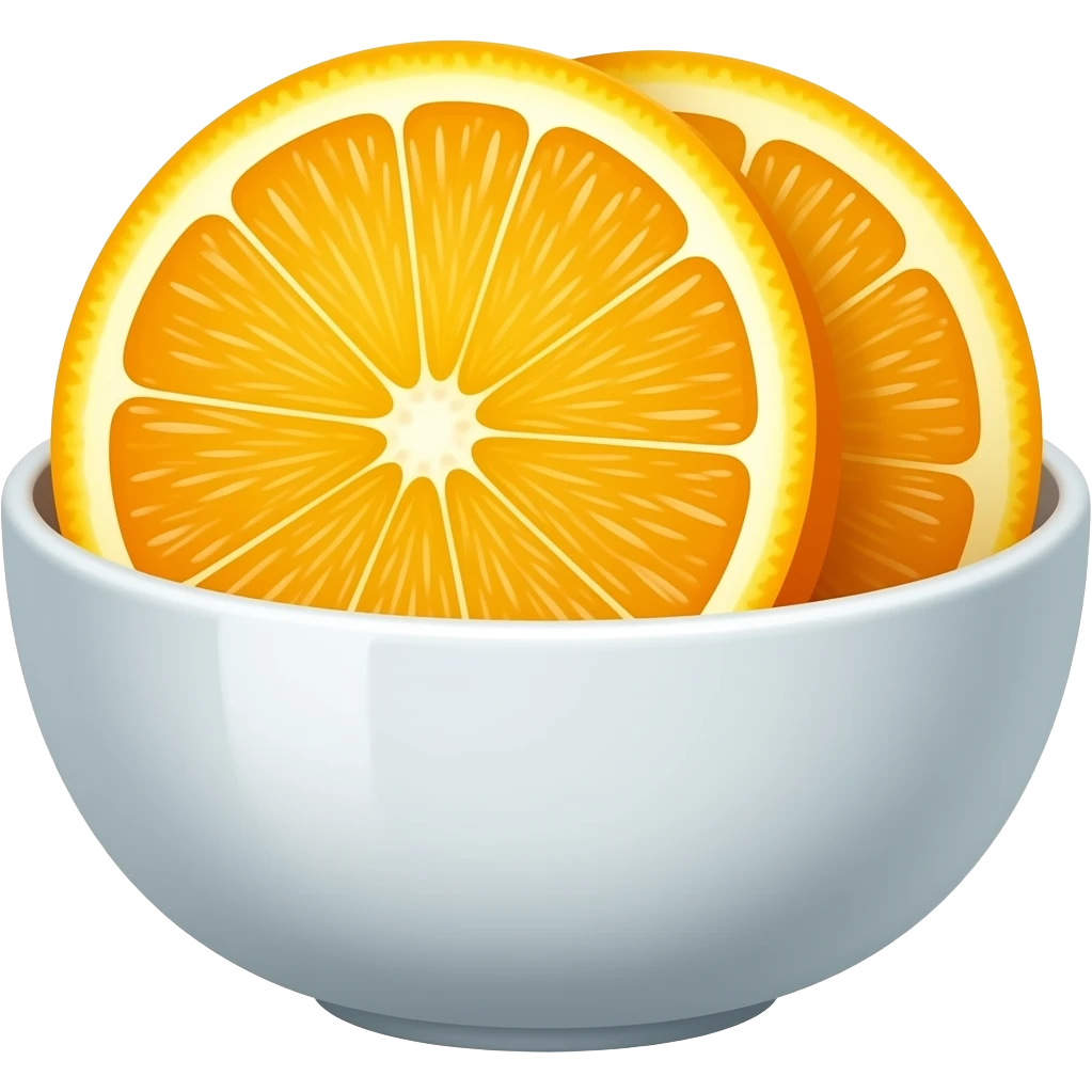 bowl of orange slices emoji
