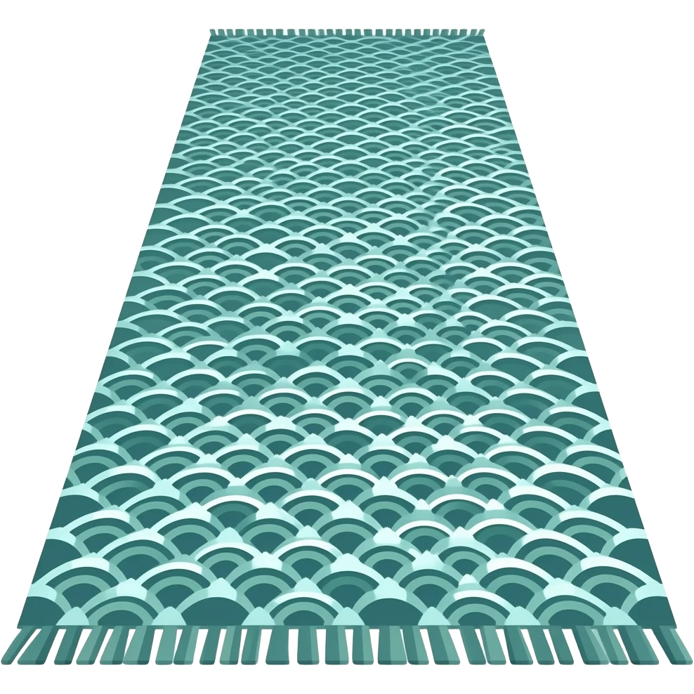 wide carpet with sea waves emoji