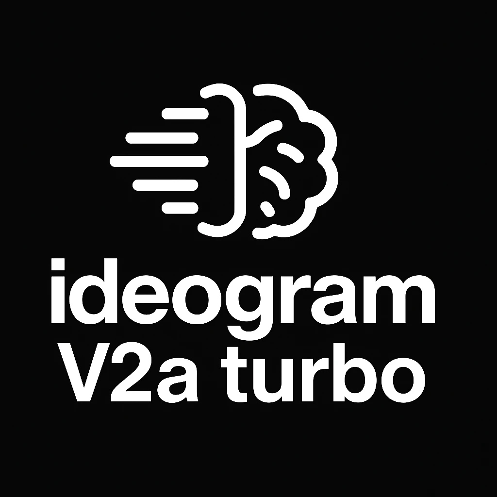 recreate this logo with text of "ideogram V2a turbo", MAKE IT FIT IN SQAURE  emoji