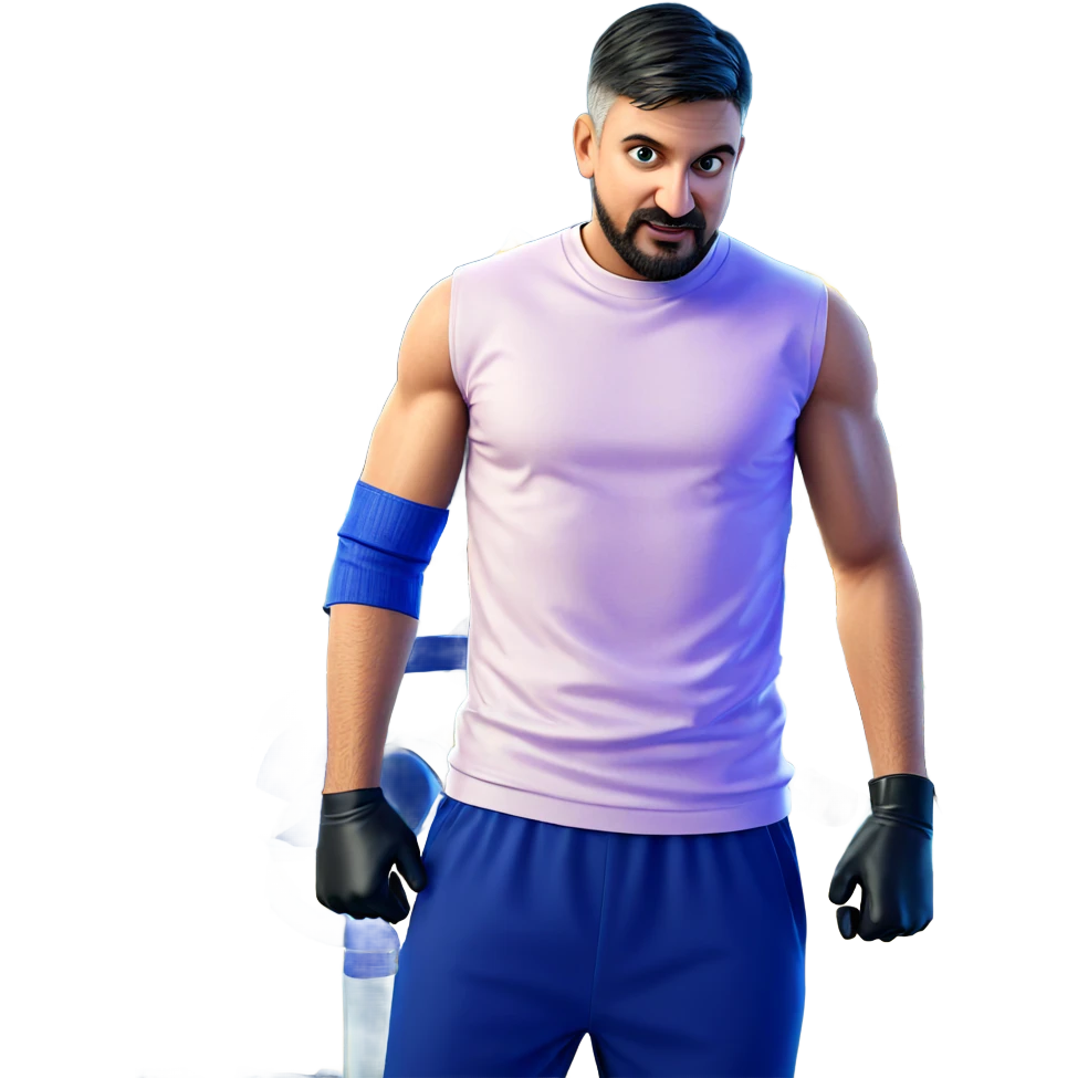 detailed male portrait with gloves emoji