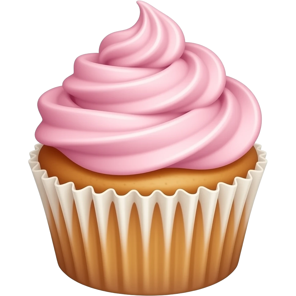 Cupcake with pink icing emoji