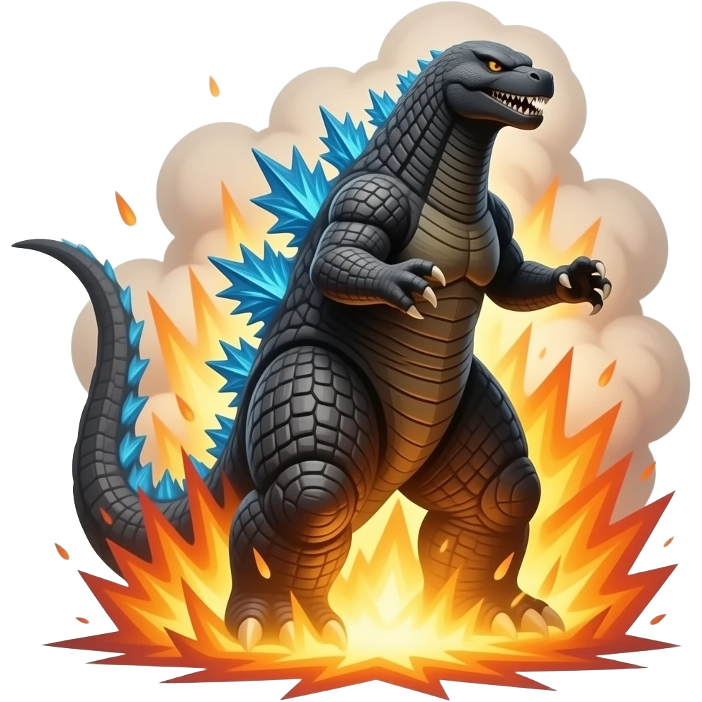 Godzilla thermo pulso nuclear emoji