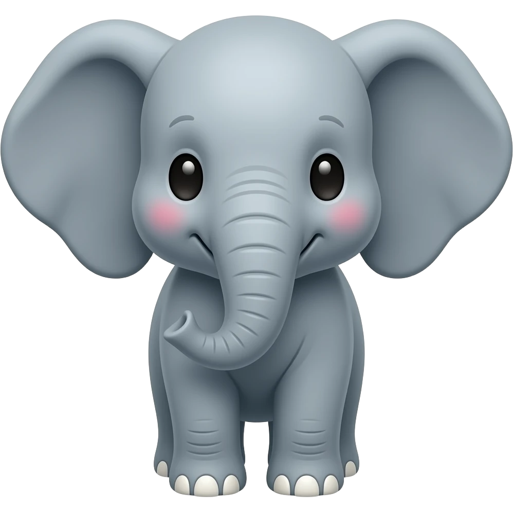 Kawaii style elephant emoji