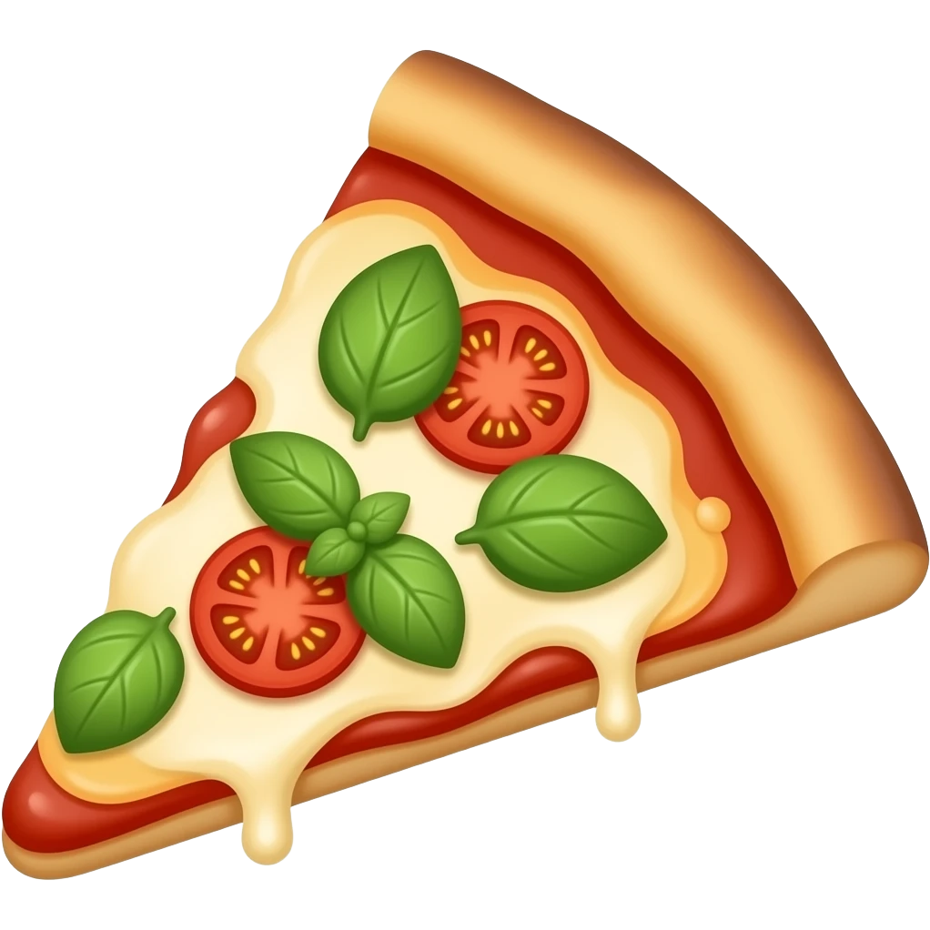 Neopolitan margherita pizza slice emoji