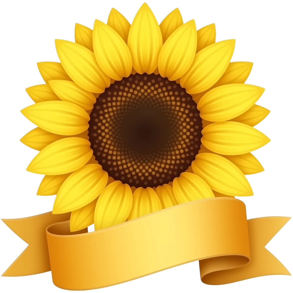 sunflower ribbon emoji