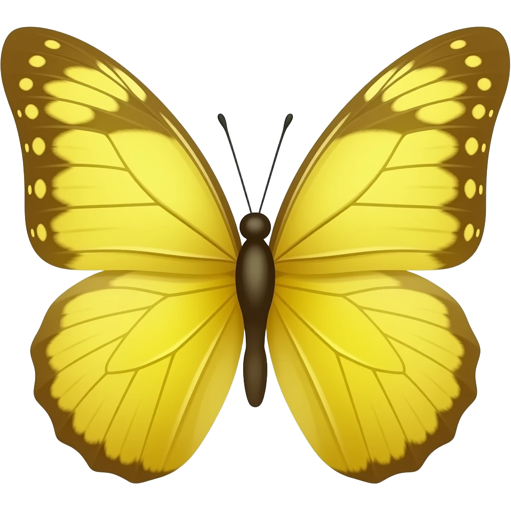 Yello colour butterfly emoji emoji