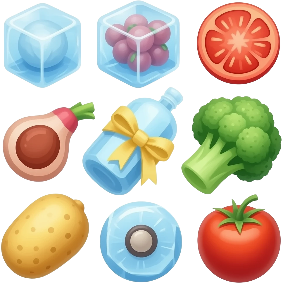 vector flat Frozen Foods emoji