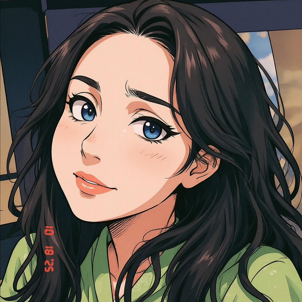 recreat this imagem at manga version colored emoji